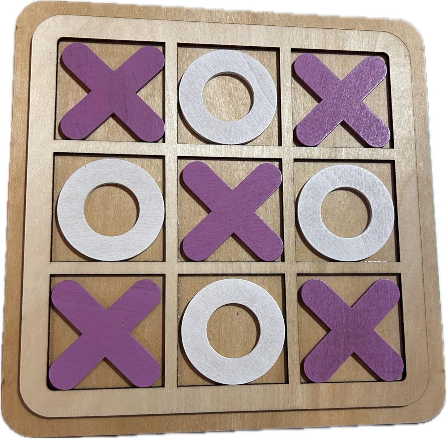 Kid's Wooden Tic-tac-toe Board Game