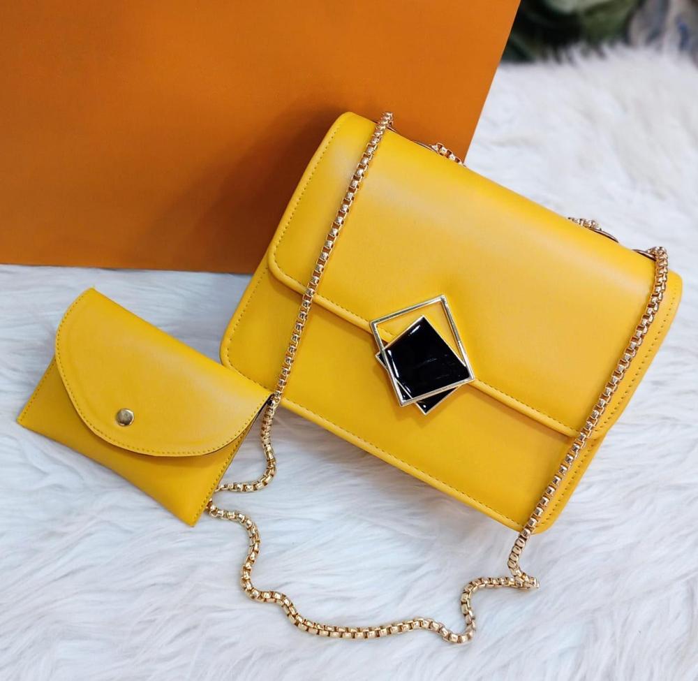2 Pcs Women's Leather Hand Bag Set