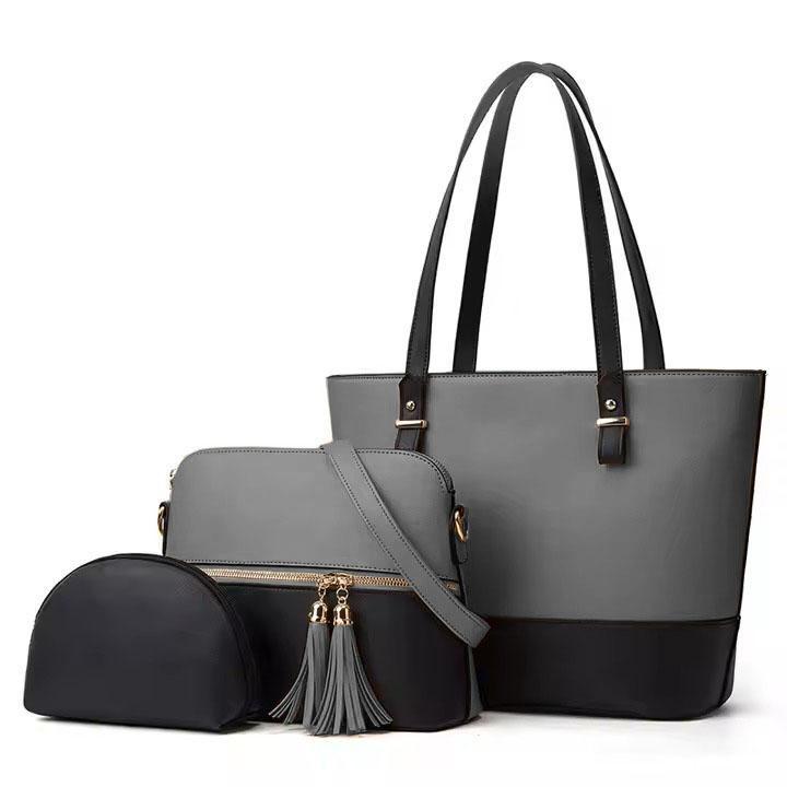 3 Pcs Women's Fancy Leather Shoulder Bag Set