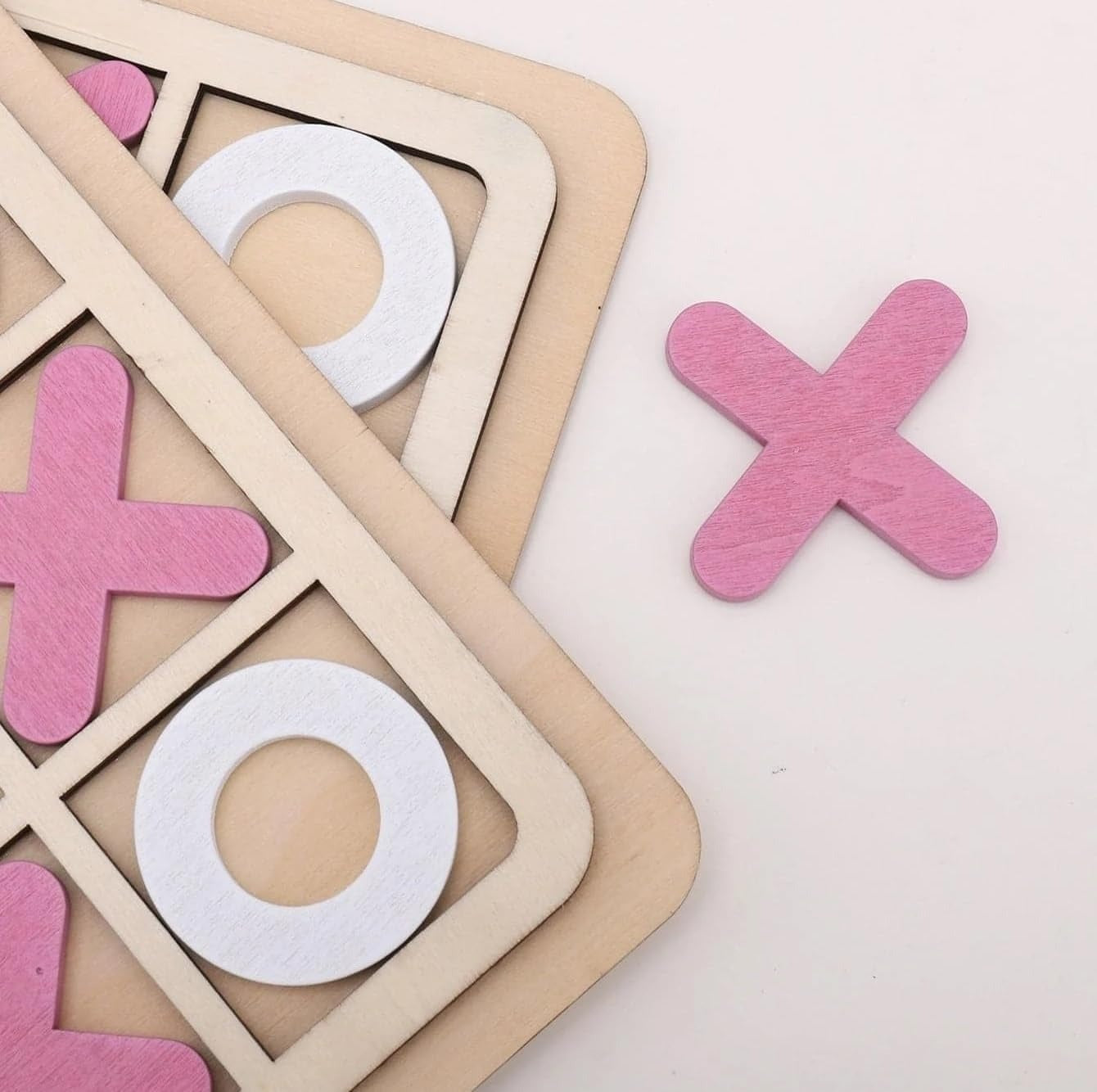 Kid's Wooden Tic-tac-toe Board Game