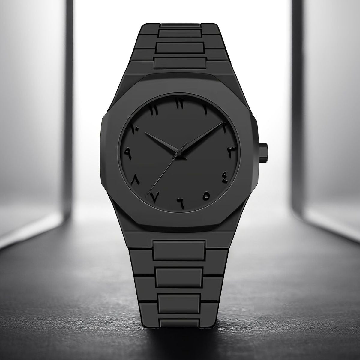 Men's Premium Black Aura Quartz Watch