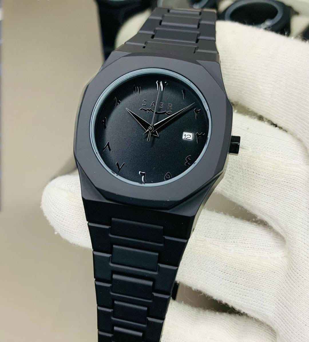 Men's Premium Black Aura Quartz Watch