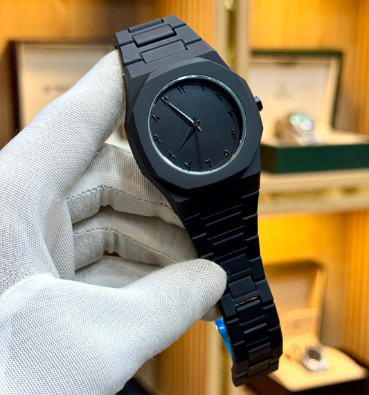 Men's Premium Black Aura Quartz Watch