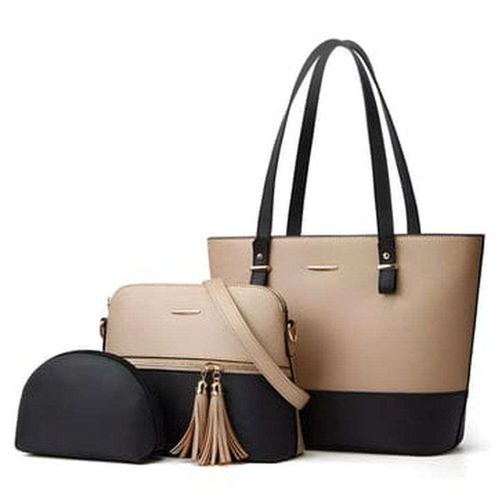3 Pcs Women's Fancy Leather Shoulder Bag Set