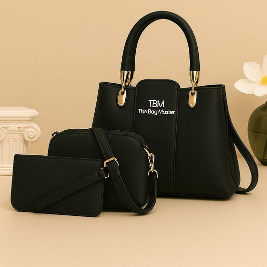 3 Pcs Women's Stylish & Versatile Hand Bag Set