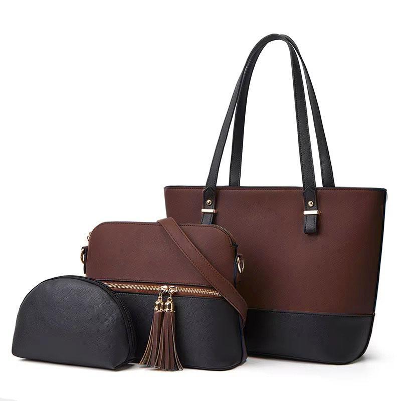 3 Pcs Women's Fancy Leather Shoulder Bag Set