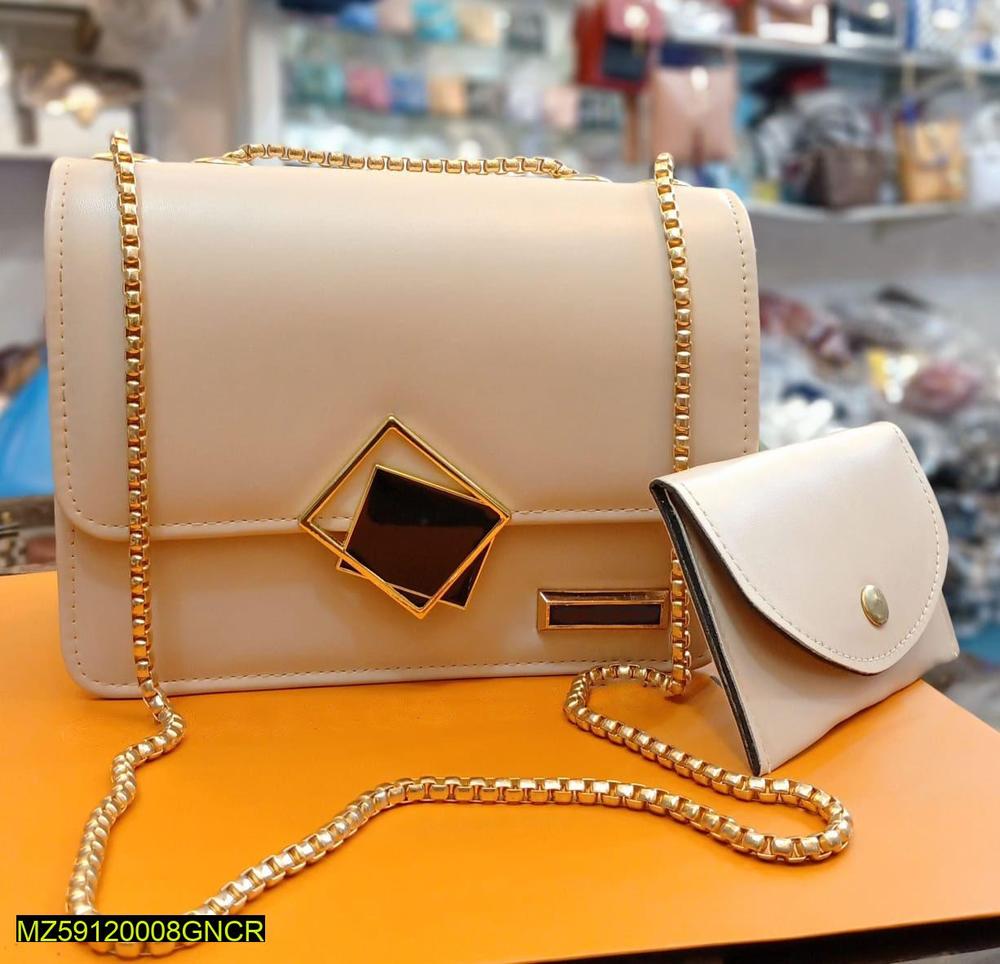 2 Pcs Women's Leather Hand Bag Set