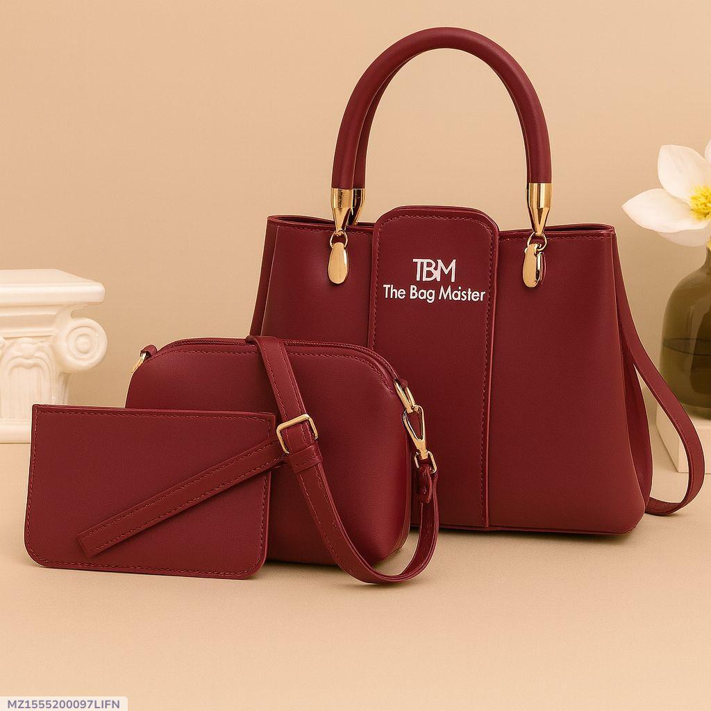 3 Pcs Women's Stylish & Versatile Hand Bag Set