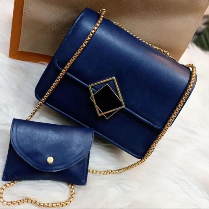2 Pcs Women's Leather Hand Bag Set
