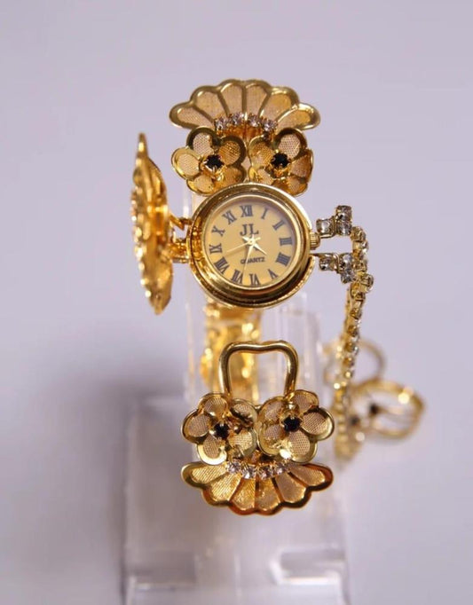 Women's Gold Plated Beautiful Bracelet Watch
