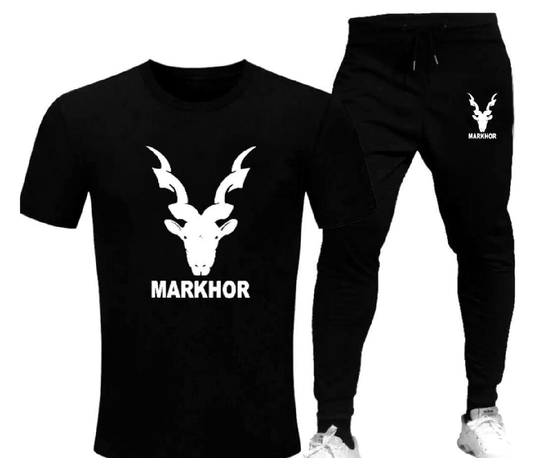 Men's Cotton Graphic Track Suit - 2 Pcs