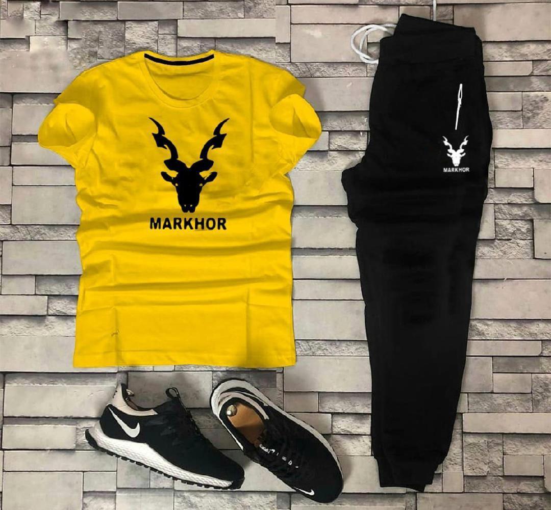Men's Cotton Graphic Track Suit - 2 Pcs