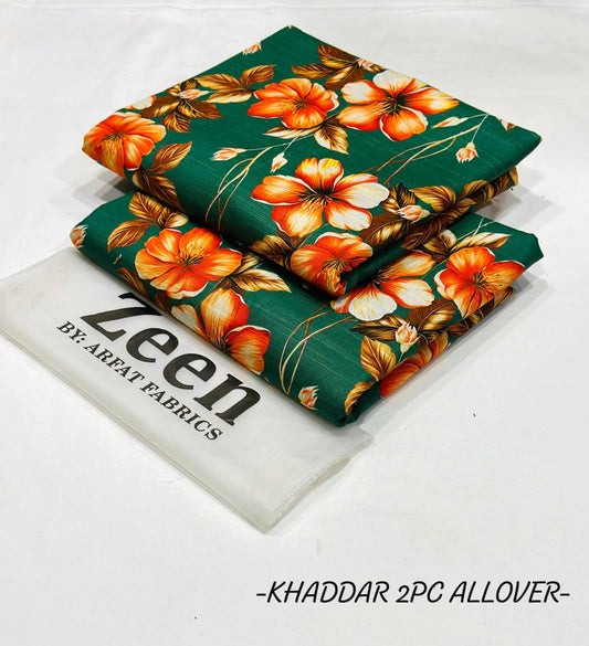 2 Pcs Women's Suit - Soft Khaddar