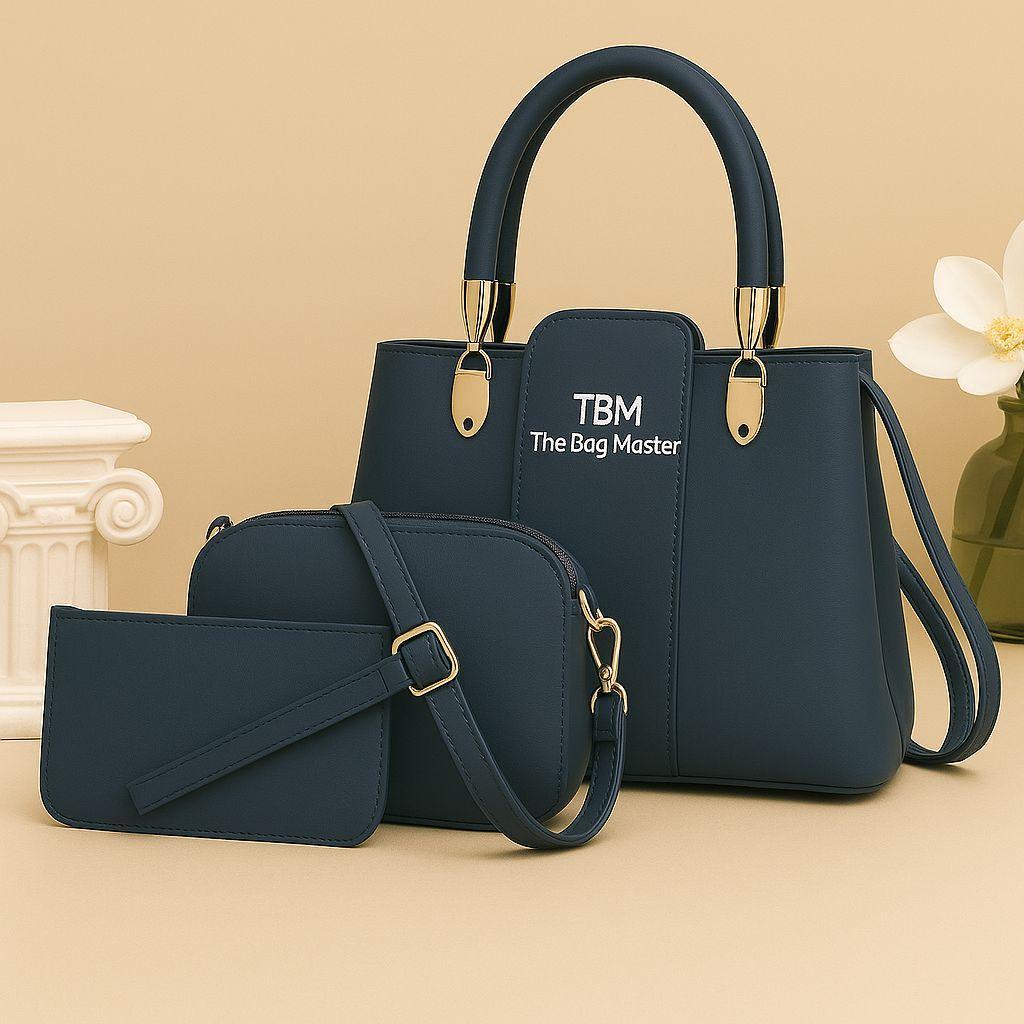 3 Pcs Women's Stylish & Versatile Hand Bag Set
