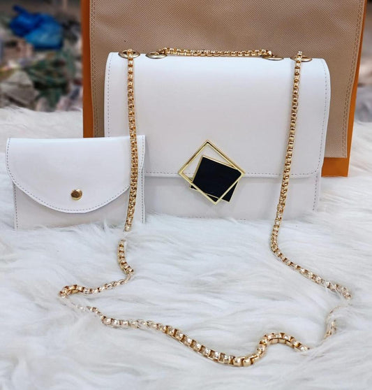 2 Pcs Women's Leather Hand Bag Set