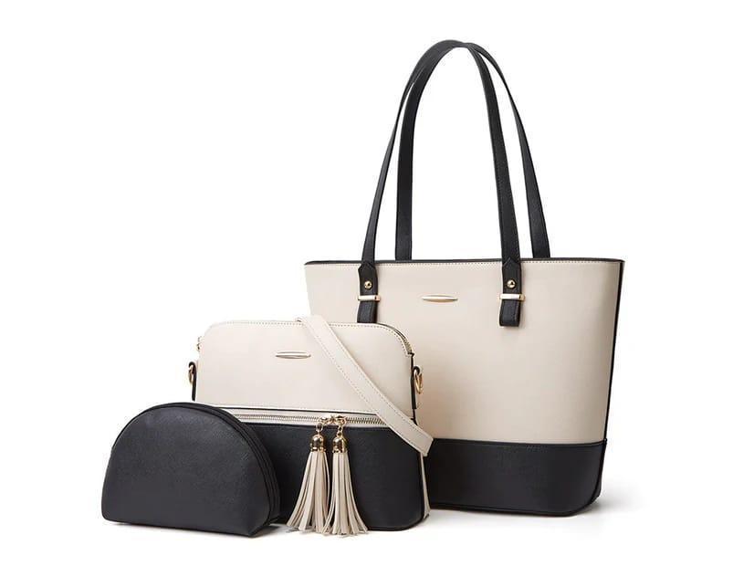 3 Pcs Women's Fancy Leather Shoulder Bag Set