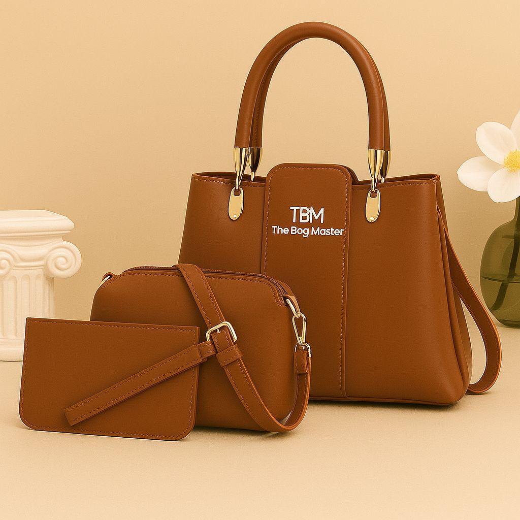 3 Pcs Women's Stylish & Versatile Hand Bag Set