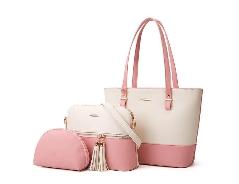 3 Pcs Women's Fancy Leather Shoulder Bag Set
